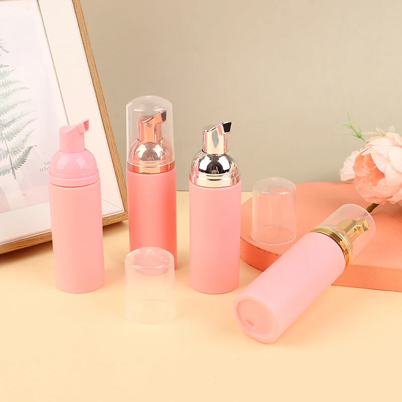 Frasco Pump Espumador 50ML Rios Care Rosa Ou Transparente