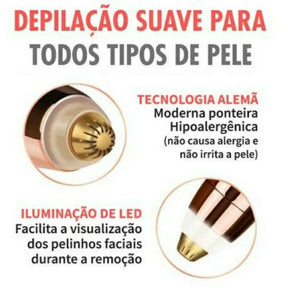 Depilador elétrico para sobrancelha