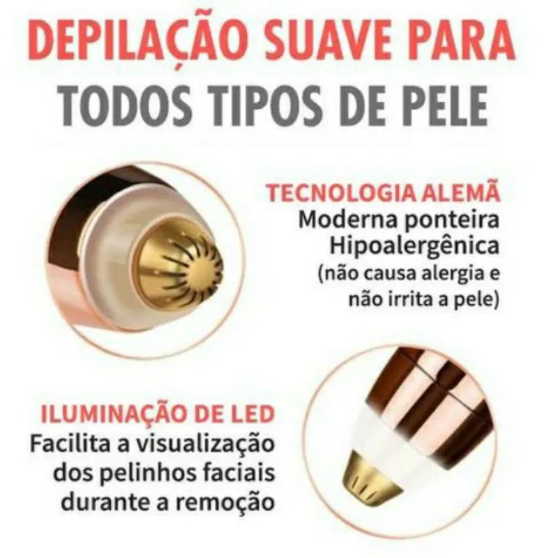 Depilador elétrico para sobrancelha