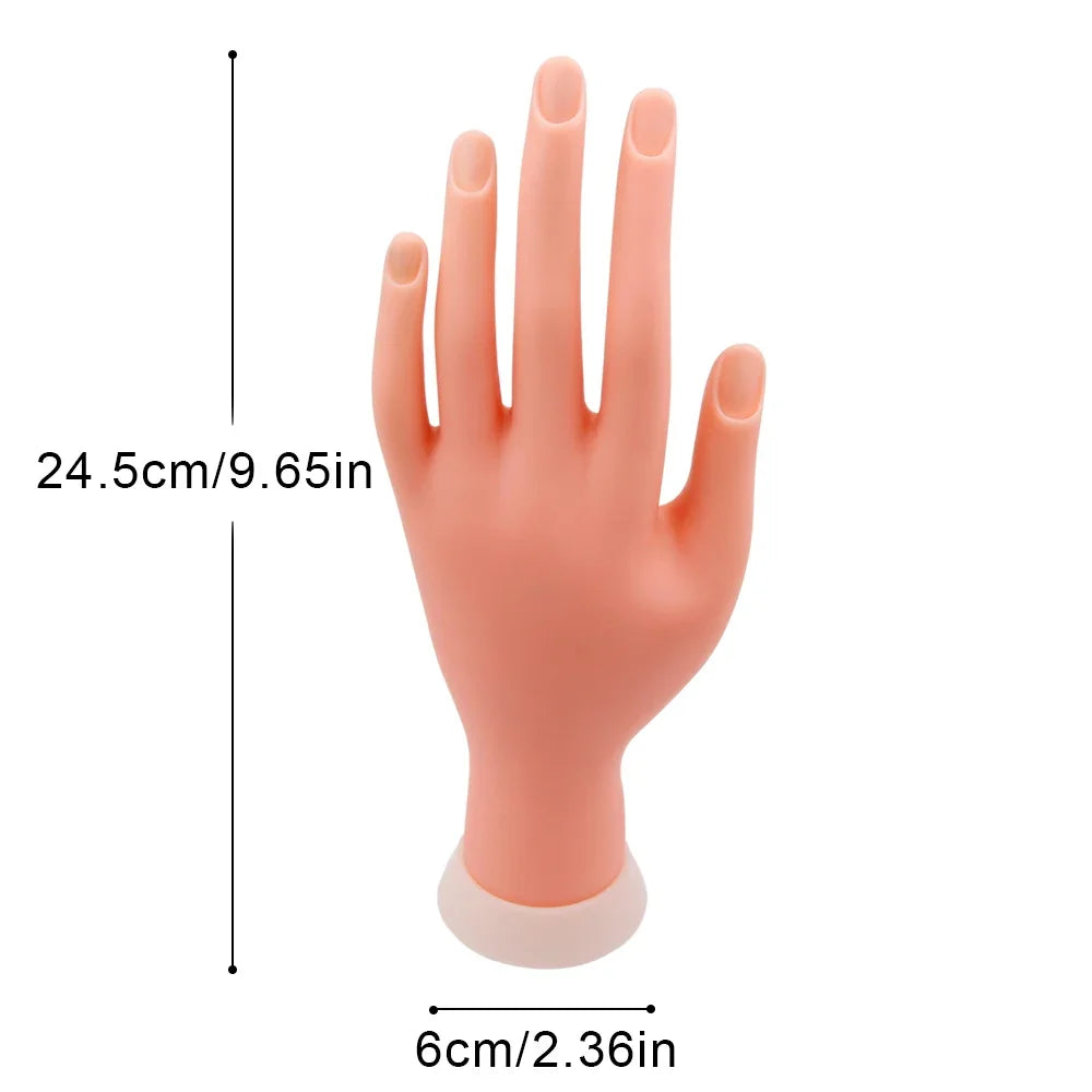 Mão de Treino Para Manicure Unhas de Gel Silicone Original Rios Care